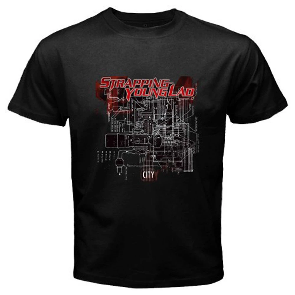 STRAPPING YOUNG LAD Trash металлический ремешок Мужская Черная Футболка размер S M L XL 2XL 3XL
