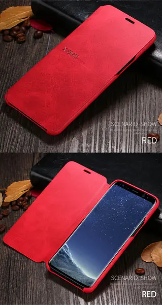 X-Level кожаный чехол для samsung S9 флип-Стенд бизнес полный защитный чехол для samsung Galaxy S9 Plus S9