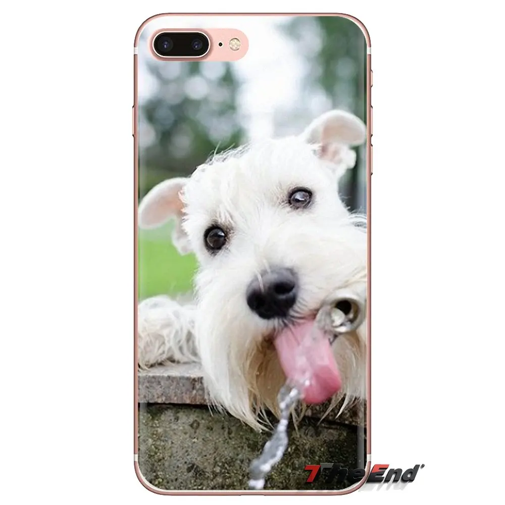 Чехол для Samsung Galaxy A3 A5 A7 A9 A8 Star A6 Plus 2018 2015 2016 2017, прозрачный, мягкий, с изображением щенка породы миниатюрный шнауцер