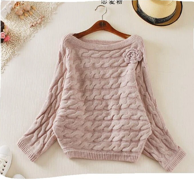 Winter long-sleeve slit neckline crotch bat shirt twisted women outerwear sweater LET-SETTING | Женская одежда
