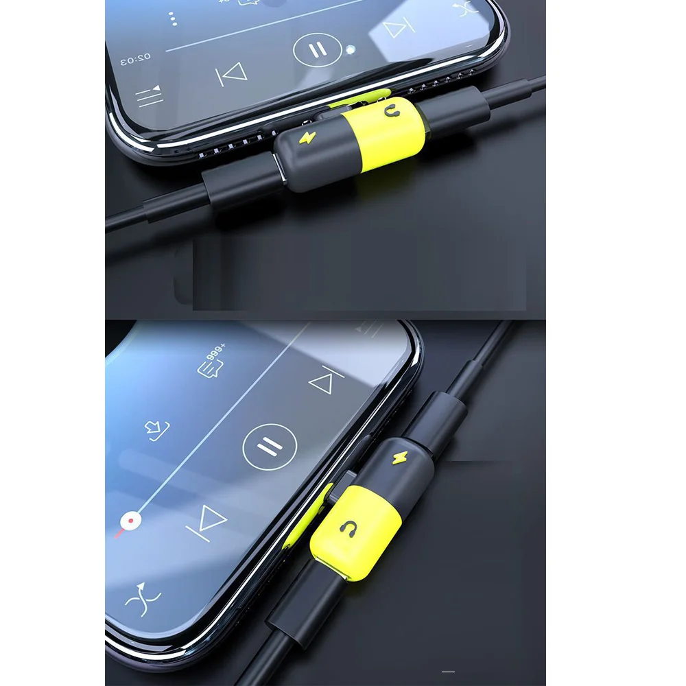 2 в 1 аудио зарядное устройство адаптер кабель IOS 12 для iPhone X XS Max XR 8 7 Plus Lightning AUX