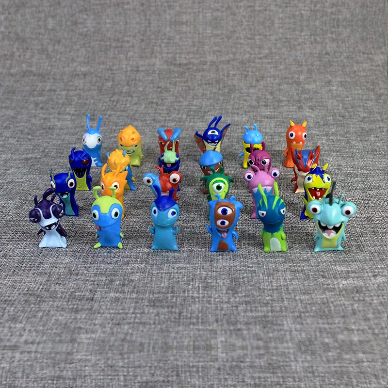 2017 Новый 24 шт./компл. 5 см Аниме Мультфильм Slugterra Мини PVC Фигурки игрушки Куклы