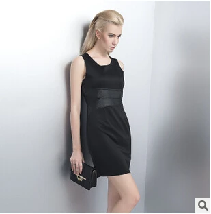 MOFFI Brand spring autumn new fashion ladies casual Pencil Dress stitching Slim sexy Dresses shirt women dress vestidos F*8322 | Женская