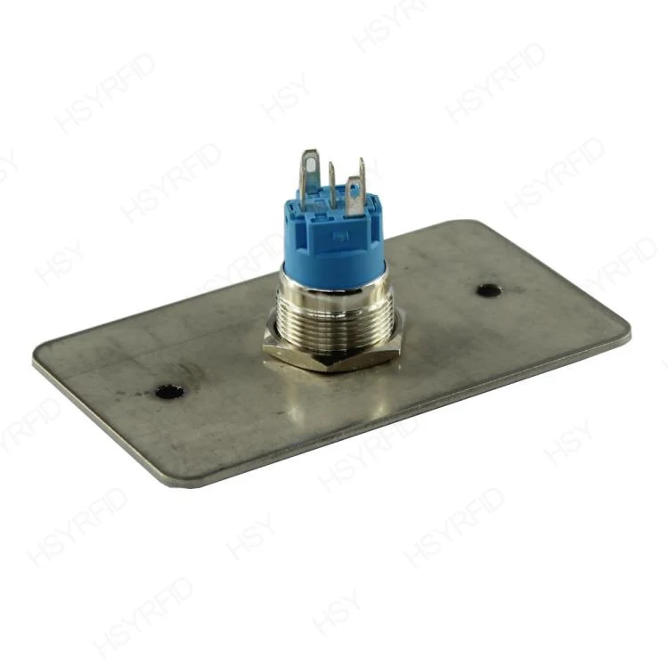 Синяя светодиодная панель из нержавеющей стали кнопка выключения двери