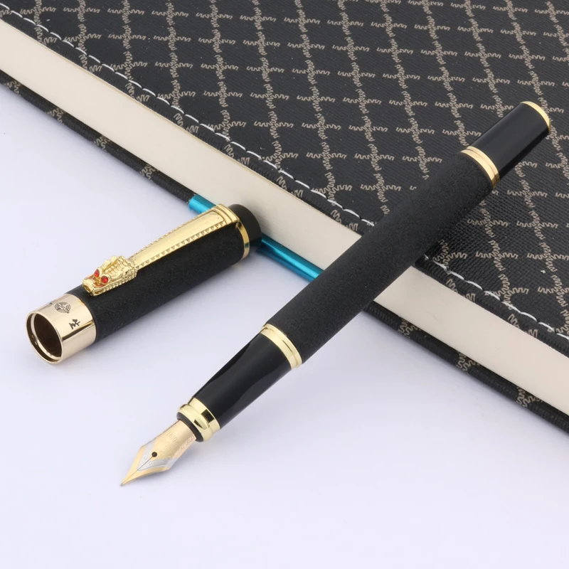 Классический офисный металлический красный китайский дракон золотисто матовый