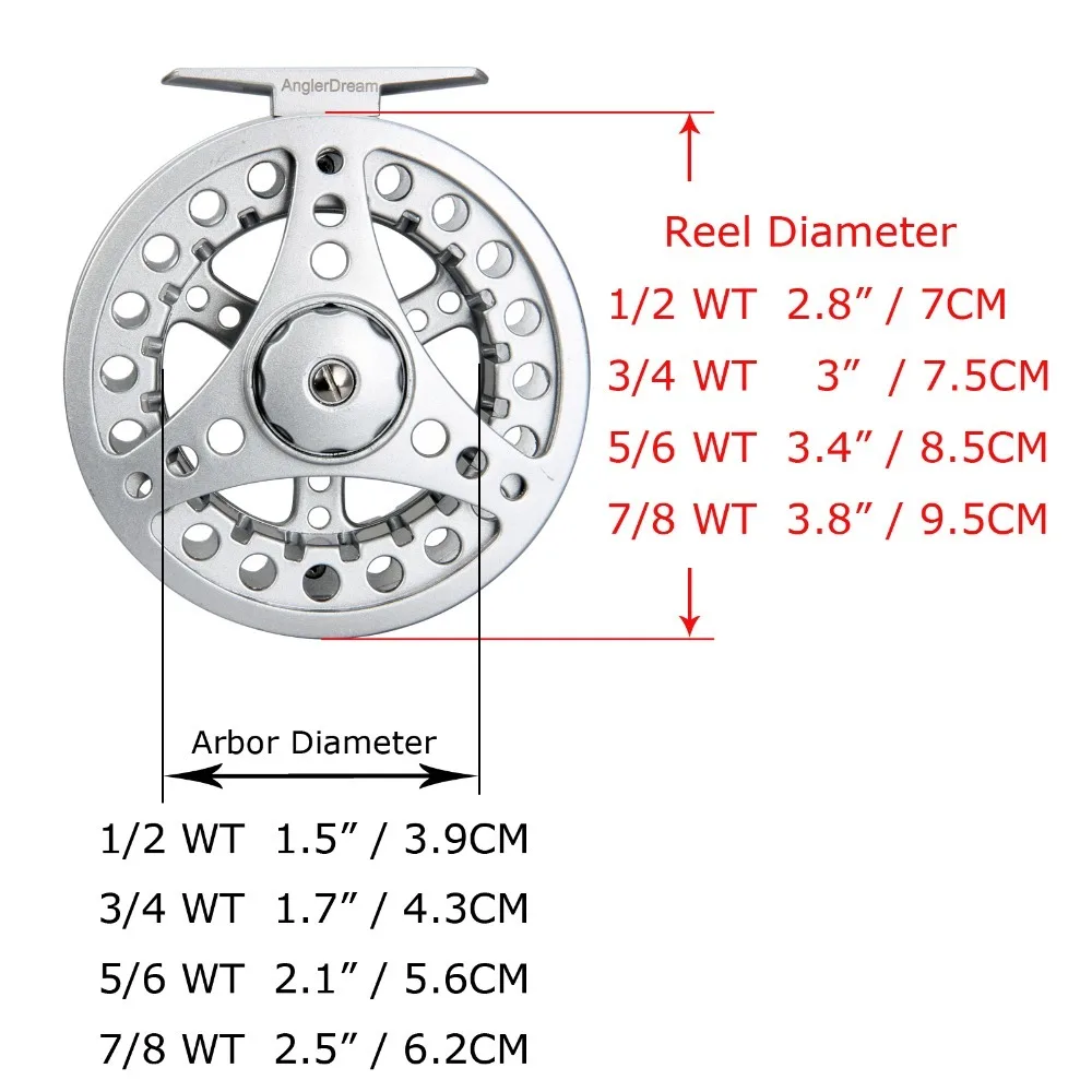 3/4 5/6 7/8 WT рыбалка Fly Reel серебристый черный литья под давлением большой беседка