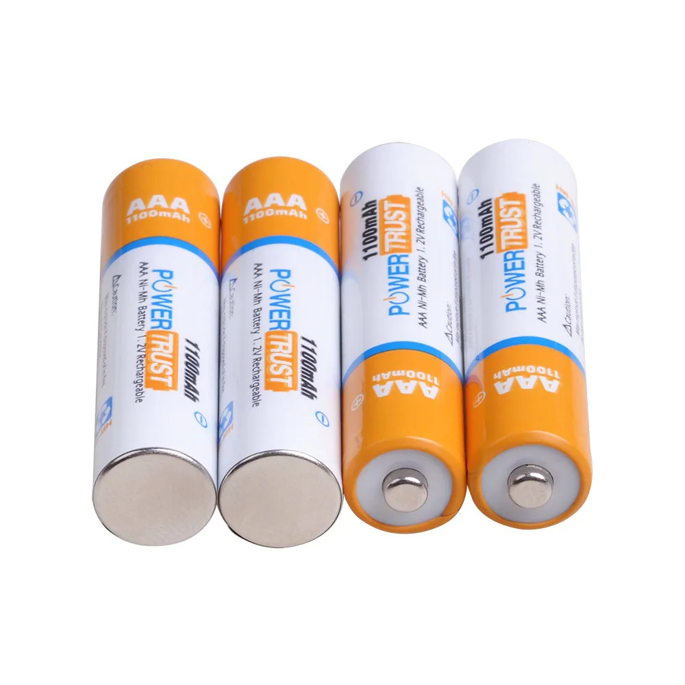 PowerTrust 8 пакетов 1100mAh 1,2 V AAA Ni-MH Аккумуляторная батарея для AAA батарей(чехол в комплекте