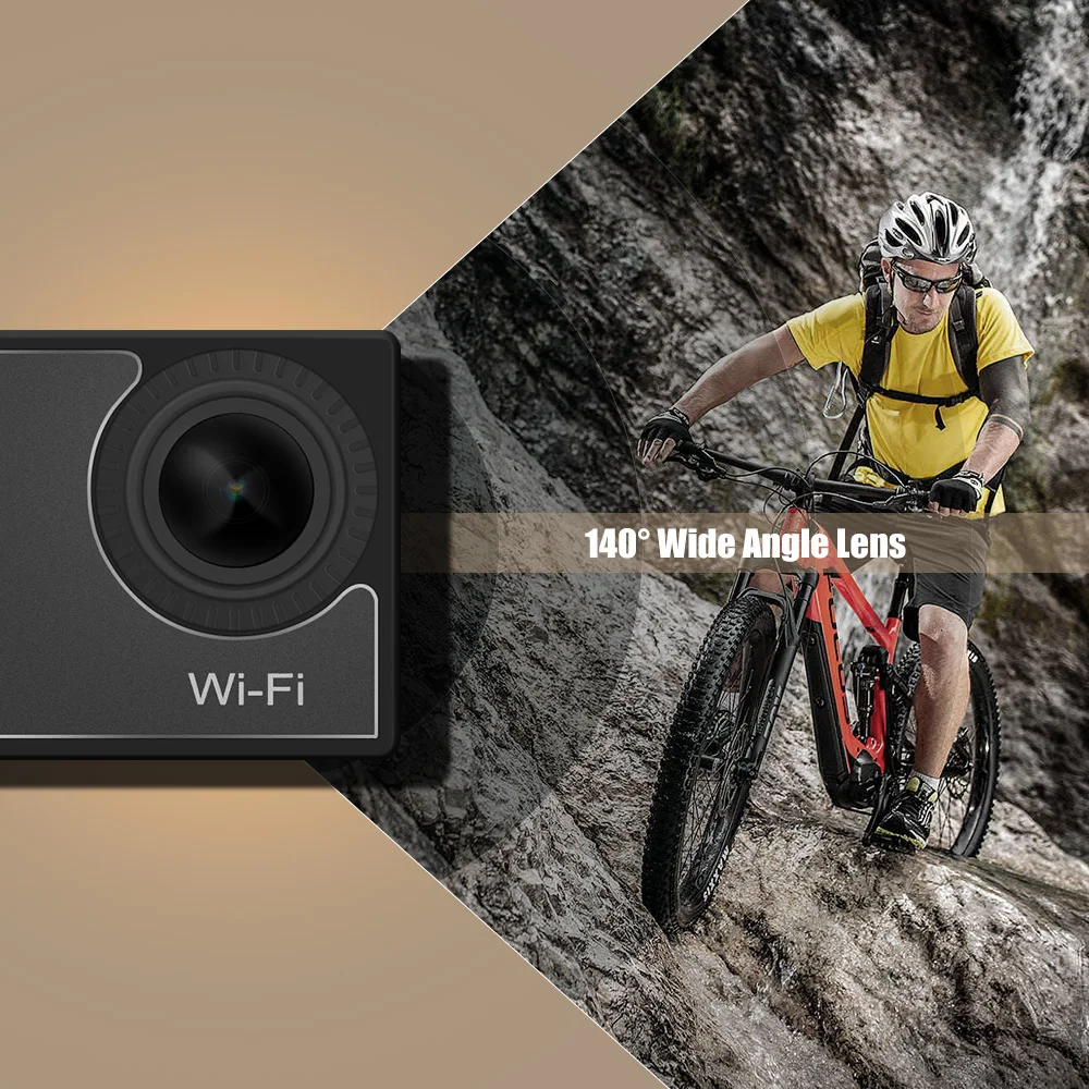 Andoer мини Камера 4K 16MP Wi-Fi экшн-Камера со сверхвысоким разрешением Ultra HD, 98ft 2 дюймов ЖК-дисплей 140 градусов Широкий формат DV водонепроницаемый чехол для спортивной видеокамеры Камера