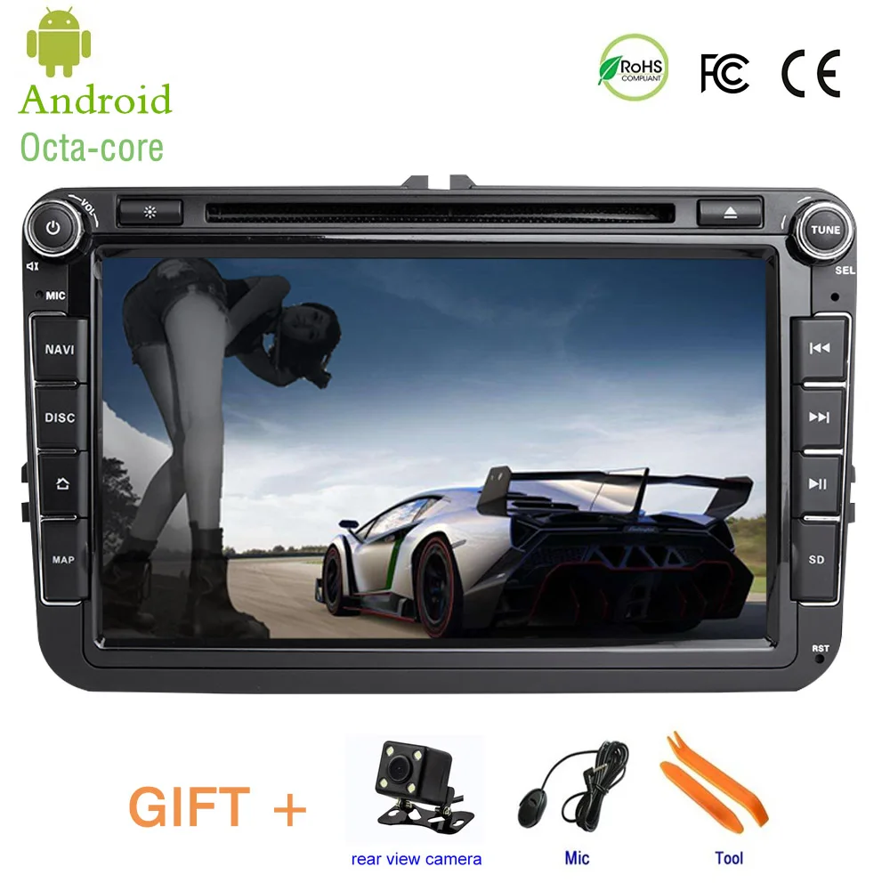 Автомобильная головная установка для Rapid Yeti VW passat b6 golf 4 5 6 polo tiguan Seat Altea Android 8 0