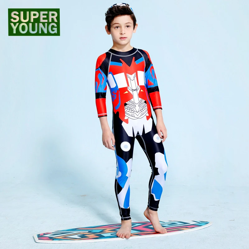 Детский купальный костюм UPF50 + Rashguard с длинными рукавами для серфинга и детский