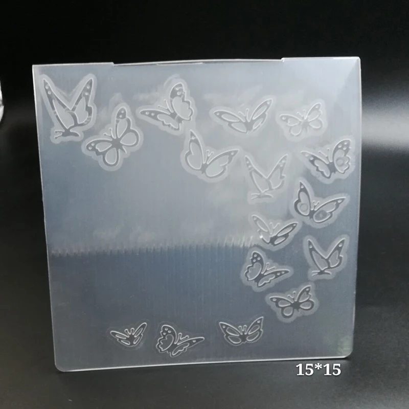 

AZSG Heart-shape Cloud Butterfly Embossing Plastic Plates Design DIY Paper Cutting Dies Scrapbooking Plastic Embossing Folder