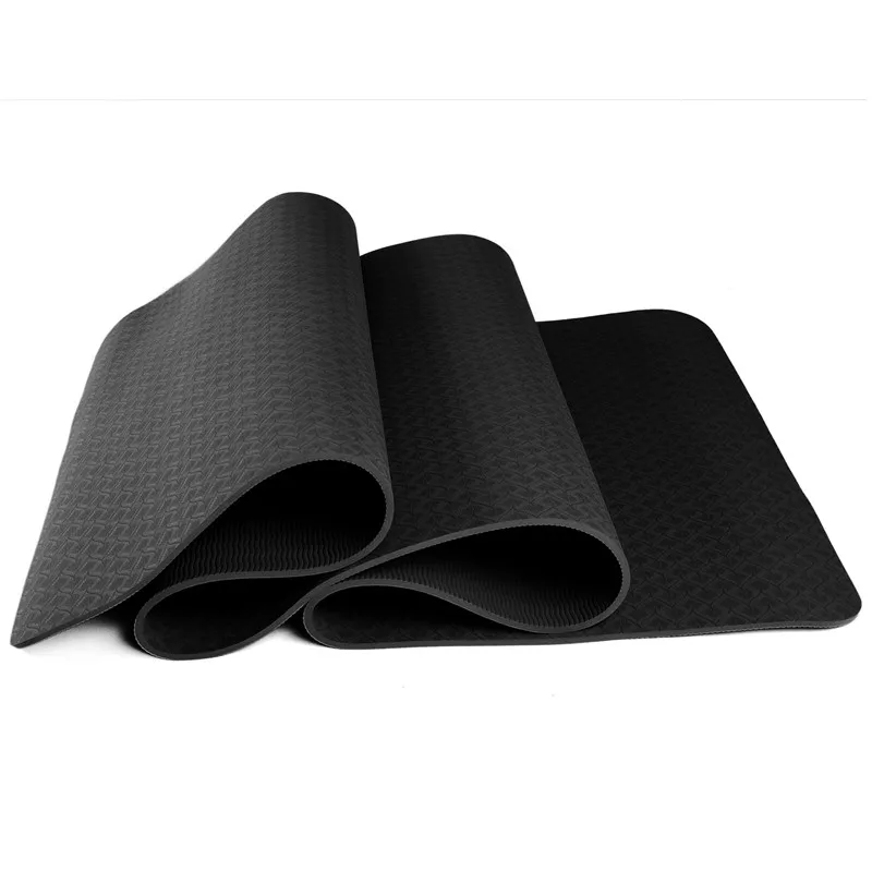 Коврик для йоги 6 мм двухсторонний нескользящий экологически чистый коврик из