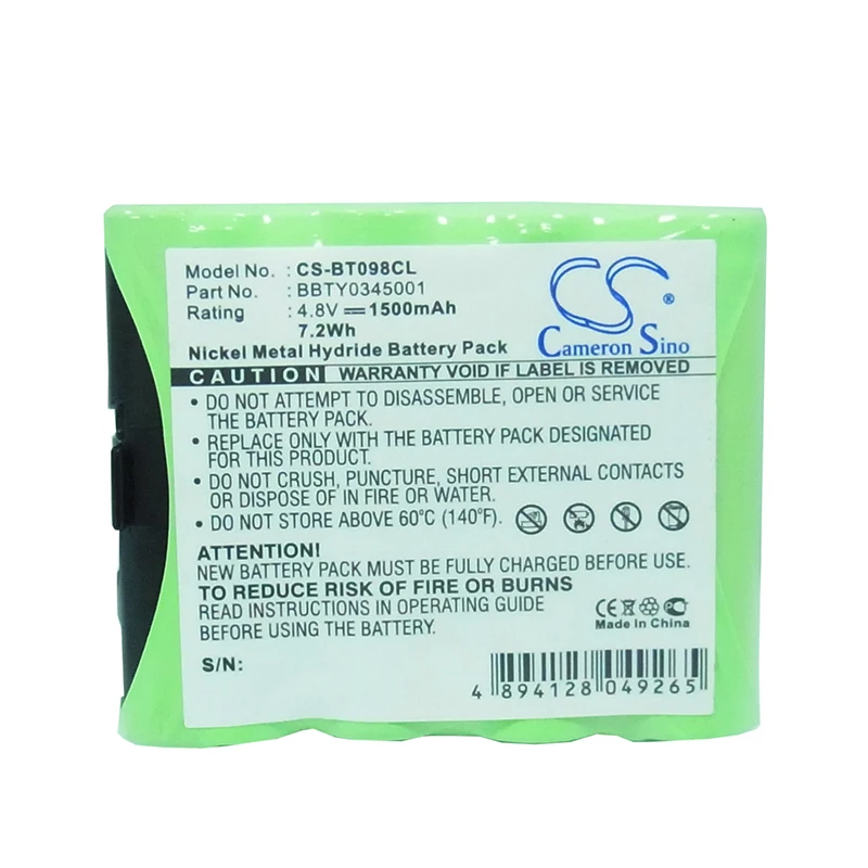 Аккумулятор Cameron Sino 1500 мАч для AEG Liberty C CA CLT4S ALCATEL Free ASCOM Dream SONY BT098 STABO ST940 ST955 UNIDEN CT910 |