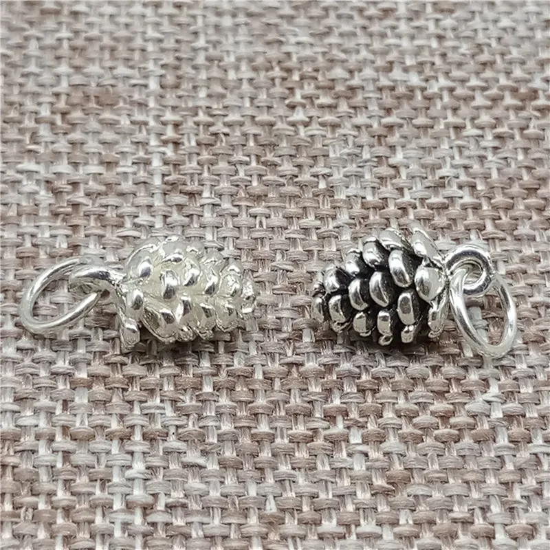 925 пробы серебряные подвески Pinecone в виде соснового конуса для браслета ожерелья |
