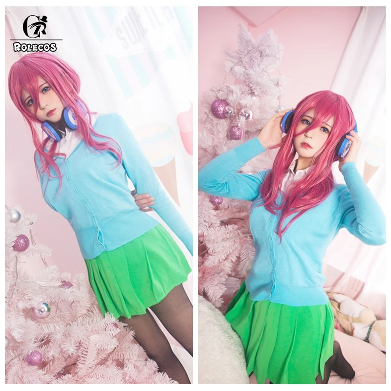 ROLECOS The quintestinal Quintuplets Косплей Костюм Miku Nakano костюм Go Toubun no Hanayome косплей женская