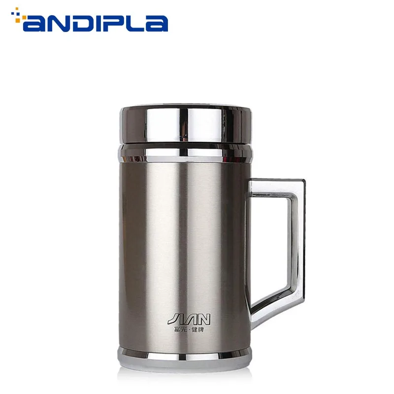 480ML Thermos Mug Double Wall Stainless Steel Vacuum Flask Thermoses Insulation Cup Handle Coffee Teacup Drinkware GIft Box | Дом и сад