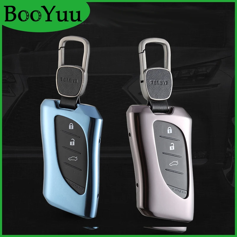 Booyuu Fashion Aluminium Alloy 3button Remote Key Car key Case Cove For Lexus ES LS LC 2018 keychain Accessories | Автомобили и