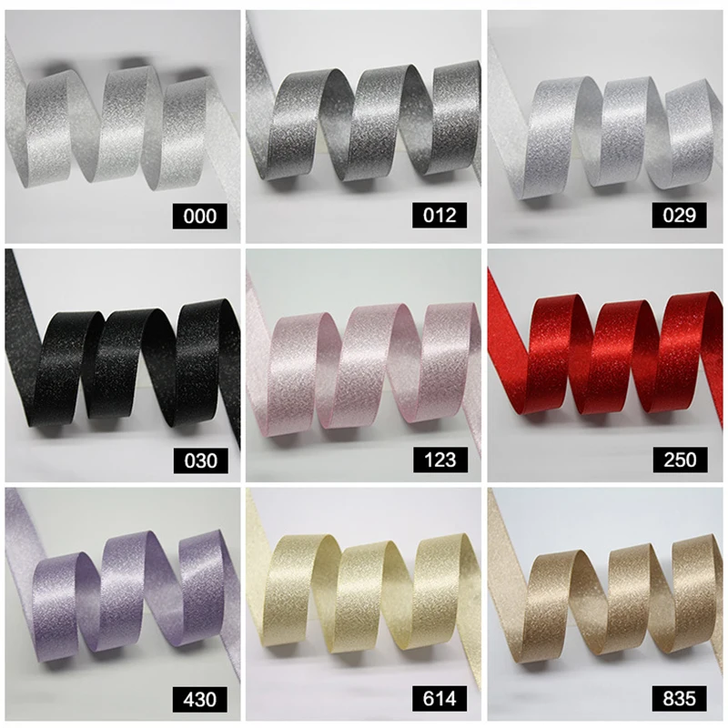 38 мм Серебряная блестящая тесьма металлический блеск полиэфирная атласная лента