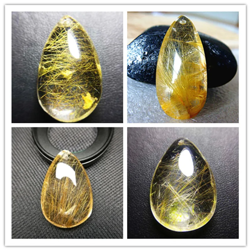 Натуральные камни рутилированный кварц Подвеска волосы кристалл бесплатно