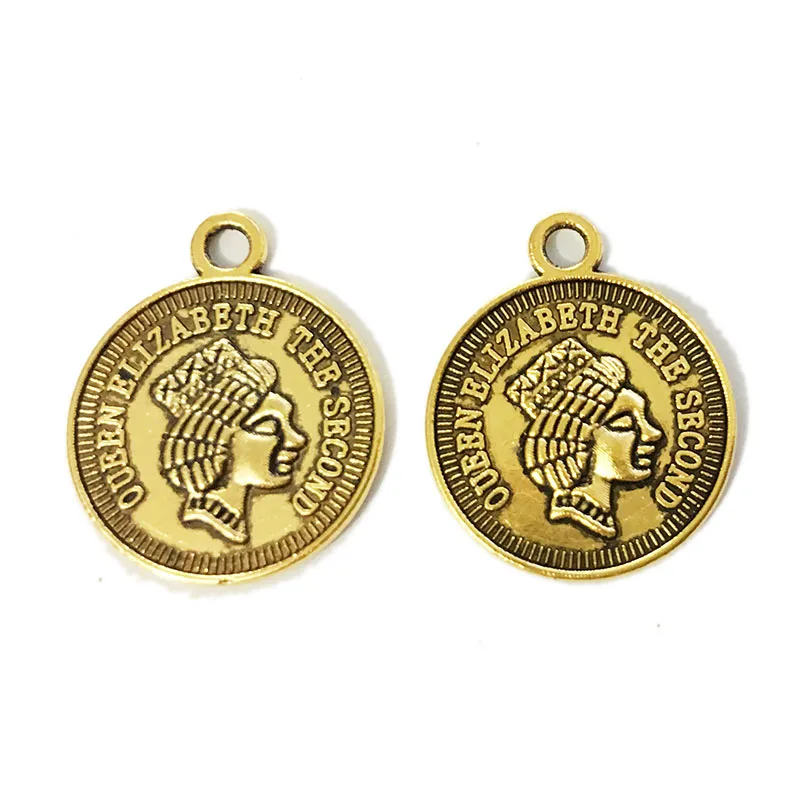 Фурнитура для сережек монеты в стиле Куинс головки изготовления ювелирных