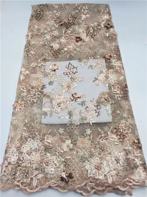 Ткань с вышивкой и стразами африканский гипюр французская кружевная ткань для