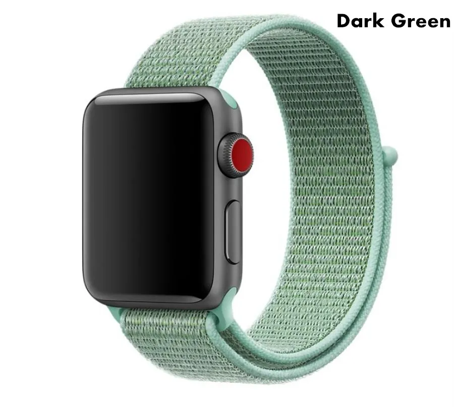 Классический лямка из нейлоновой ткани для наручных часов Apple Watch Series 4/3/2/1 влагостойкий ремешок для часов 40-44 мм ремень для наручных часов iWatch 38 42 мм Длина браслета