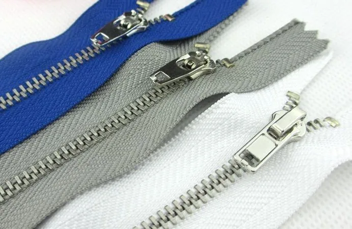 

20pcs/lot 3# 13-18cm light grey white blue close end white brass metal zipper for trousers sewing craft diy accessories1709