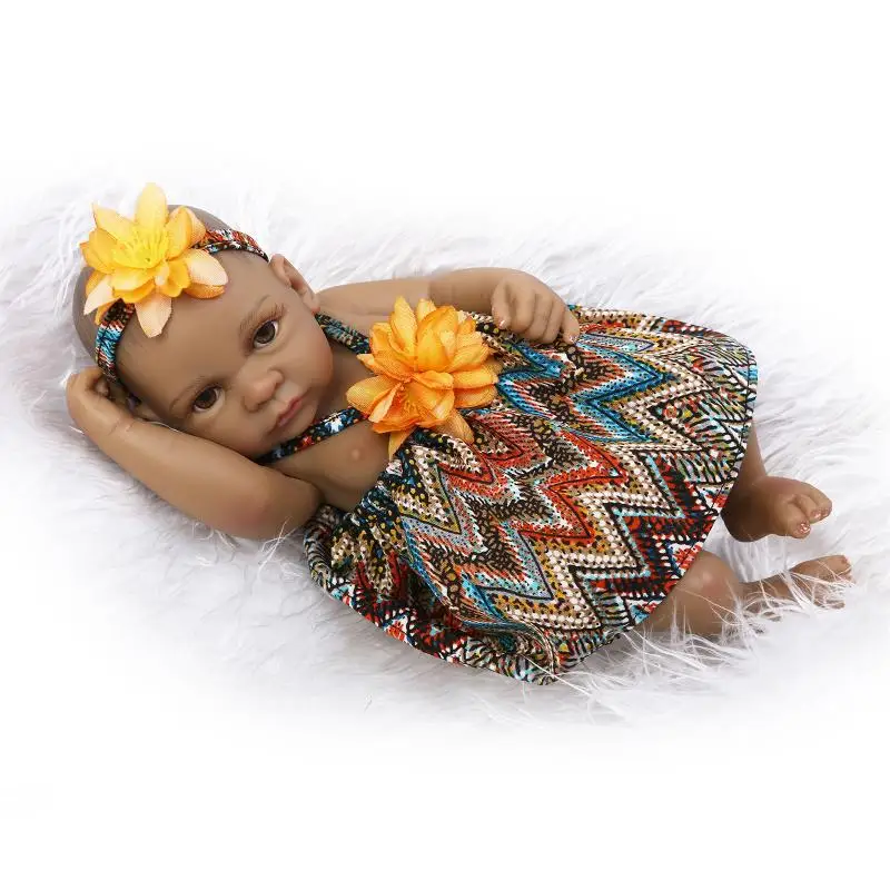 10&quot Mini black reborn babies African American Baby girl boy doll Ethnic Alive Dolls Brinquedos Juguetes | Игрушки и хобби