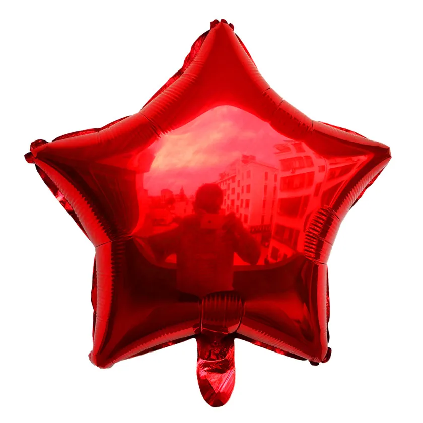 Многоцветные фольгированные воздушные шары в форме звезды пентаграммы
