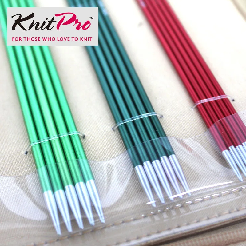 Knitpro Zing 15/20 см с двойным Алюминий Вязание иглы Набор Делюкс и гладкой Ткачество