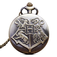 retro quartz pocket watch necklace chain pendant magic hogwarts harry fob watches gifts relogio de bols