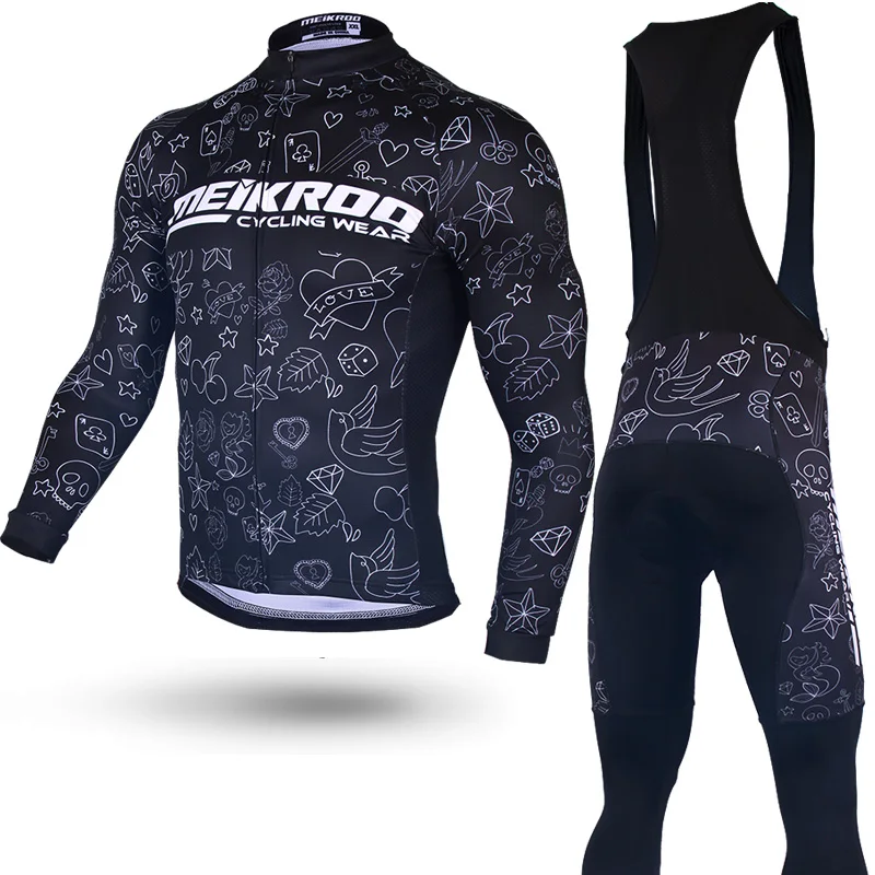 Оригинальный комплект Meikroo с длинным рукавом для велоспорта наборы Джерси