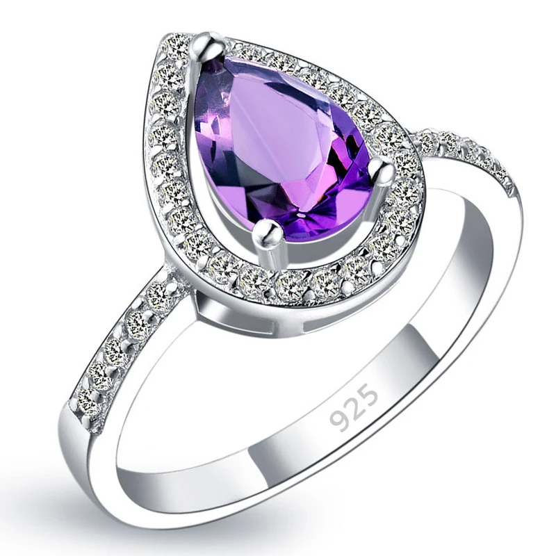 Женское свадебное украшение блестящее кольцо из серебра 925 пробы с фианитом AAA|925