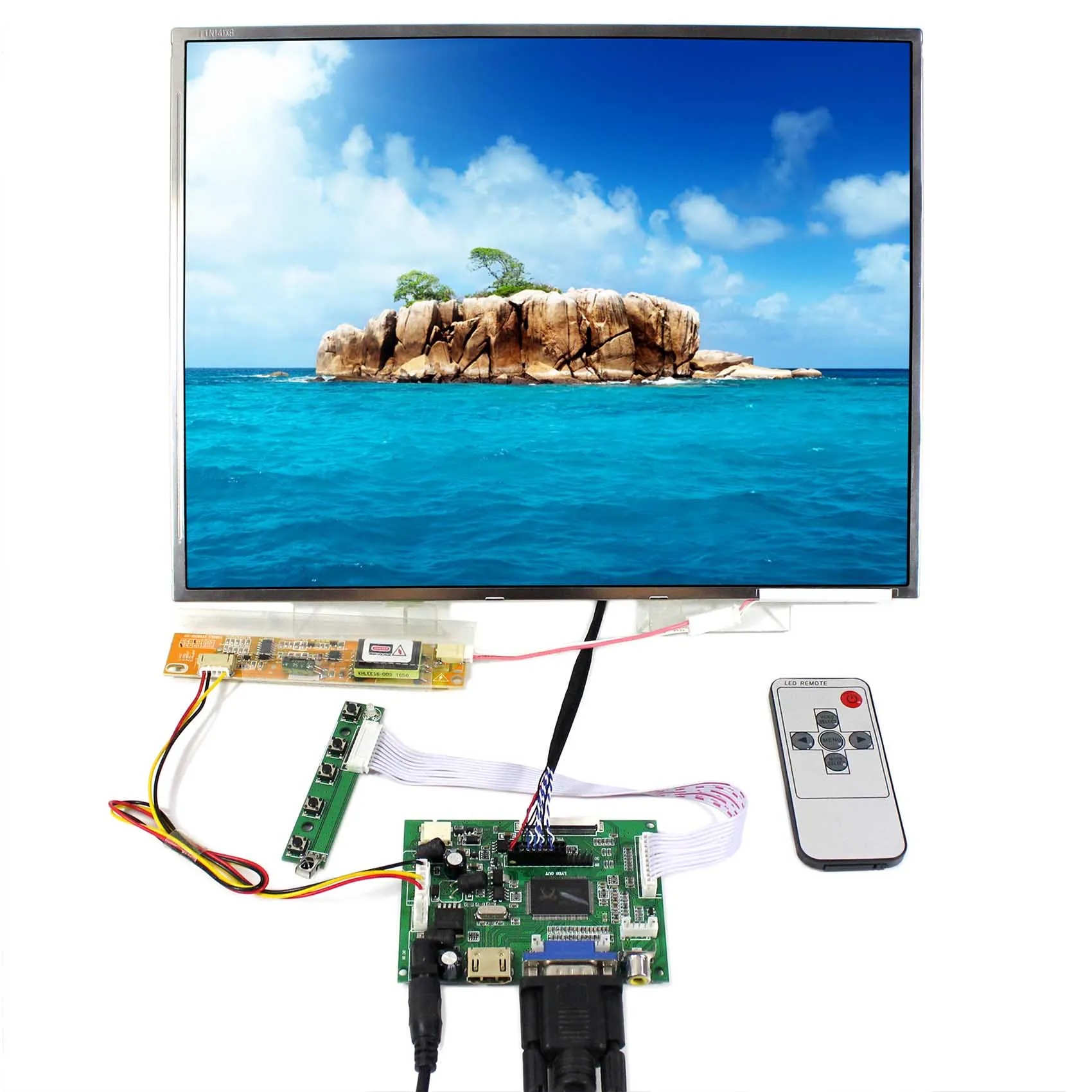 

ЖК-контроллер HD MI + VGA + 2AV, плата VS-TY2662-V1 с экраном 14,1 дюймов LTN141XF LTN141X6 LP141XA 1024x76 8