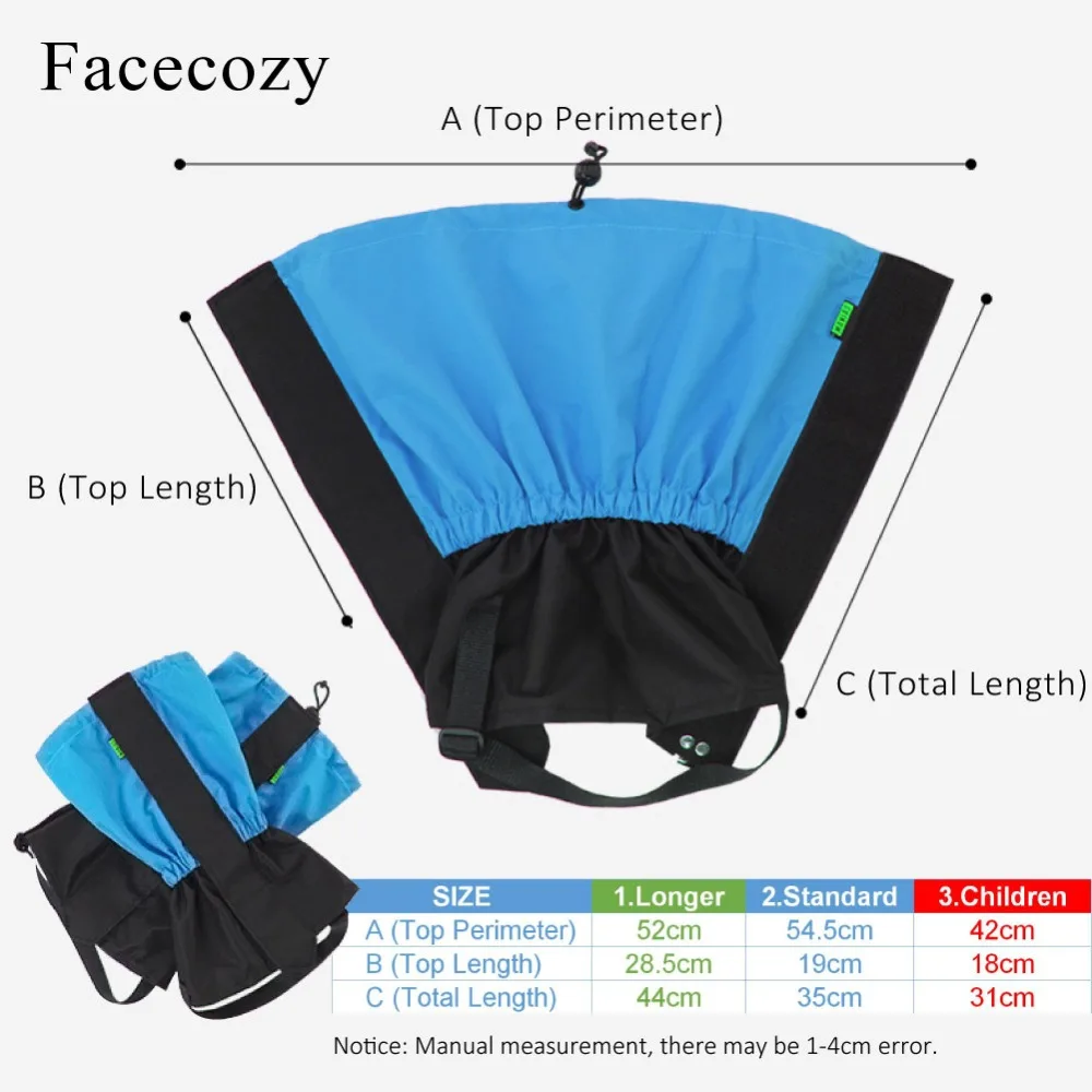 Facecozy Набор для катания на лыжах открытом воздухе Водонепроницаемые Гетры пеших