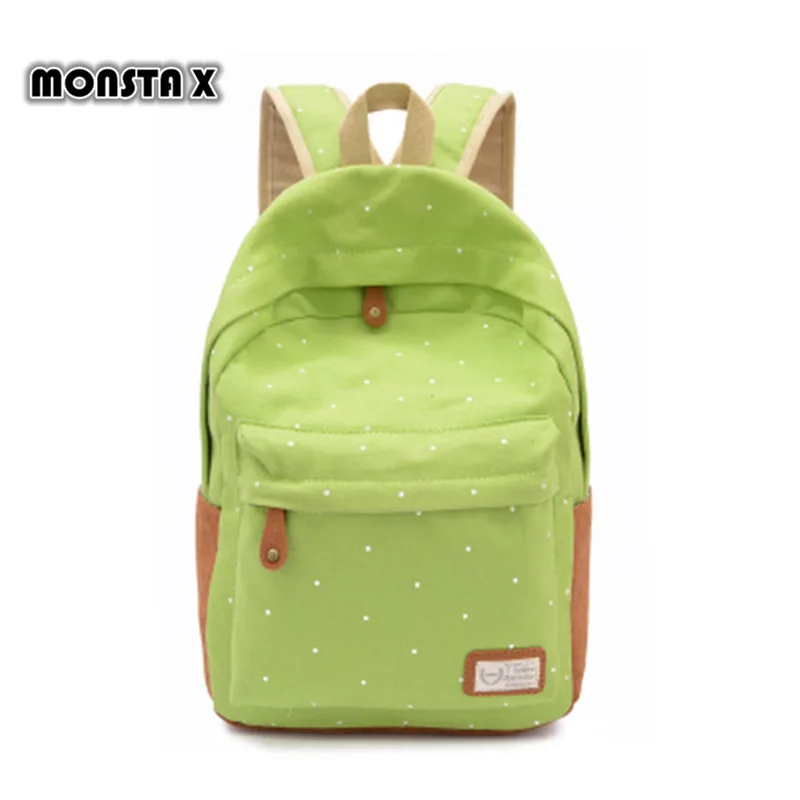 Монста х Лидер продаж новинка 2015 женщин рюкзак печати школьные рюкзаки холст