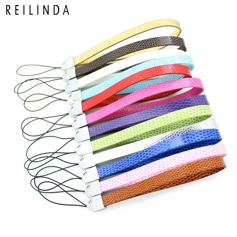 Wholesale 10pcs/pack Snakeskin PU Leather Key Chain For Bag Charm Accessories Holder Ring Fit 8mm Slide Charms /letter | Украшения и