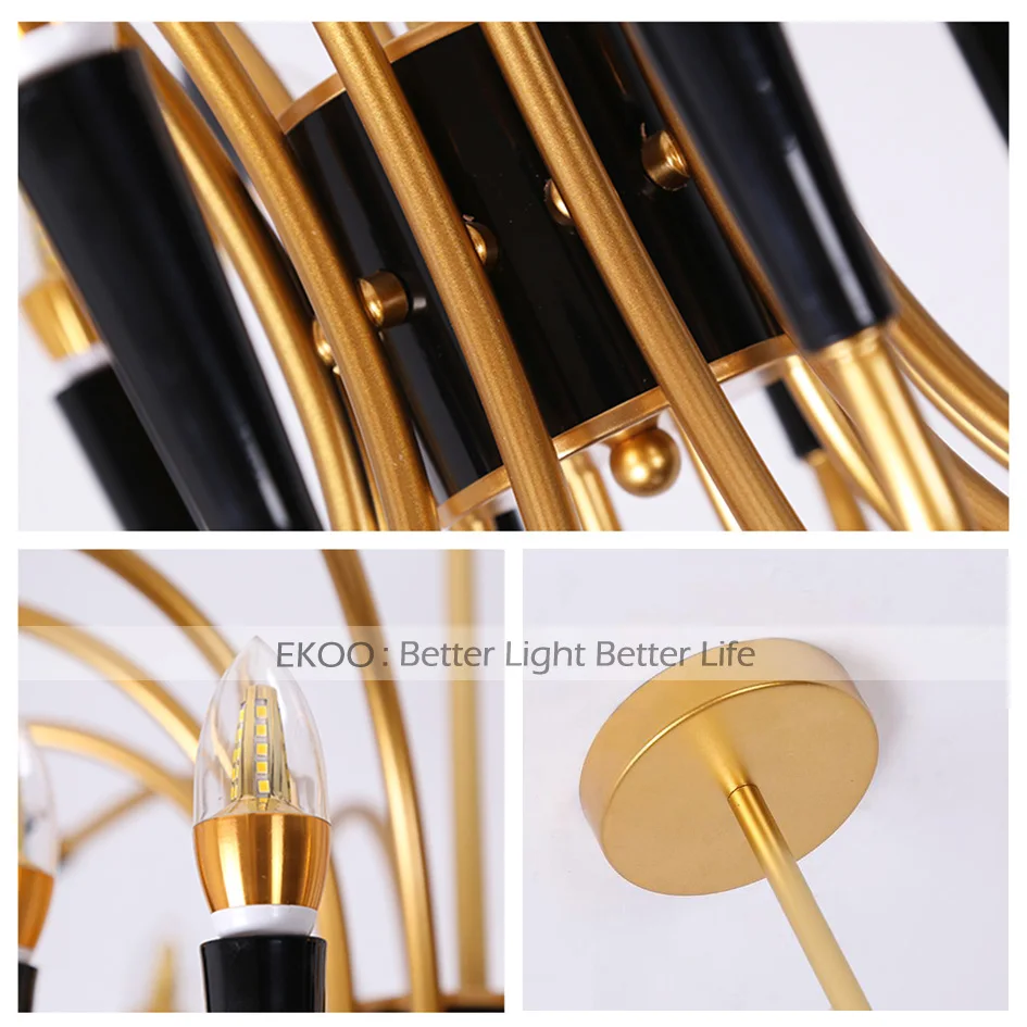 EKOO 24 Lights American minimalist E12/14 LED Modern Chandelier For Living Room living room dining bedroom | Лампы и освещение