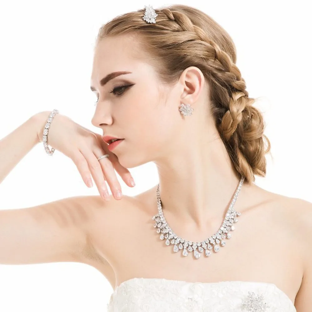 Топы LUOTEEMI модные женские красивые прозрачные каплевидные фианиты для роскошного