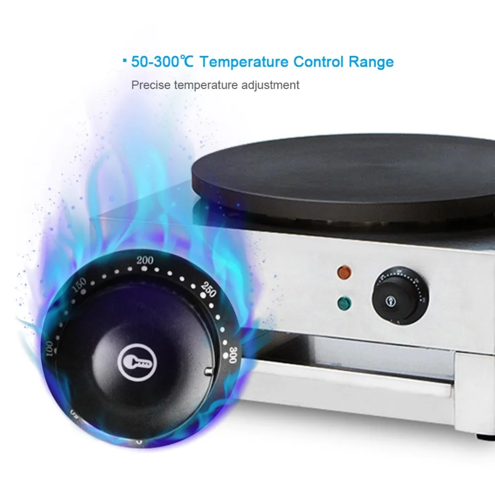 Electric Crepe Maker Pizza Pancake Machine Non-stick 15.74'' Commercial Cake Making Kitchen Cooking Tools Bread EU/US/UK |