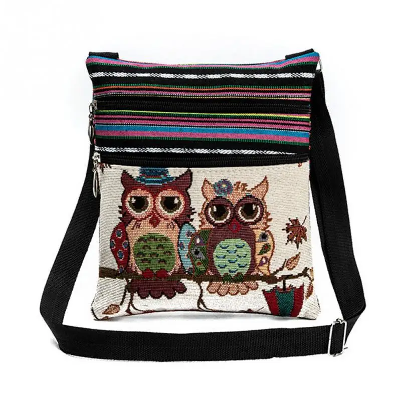Холщовая Сумка Кроссбоди с вышивкой для девочек подростков школьный ранец милой