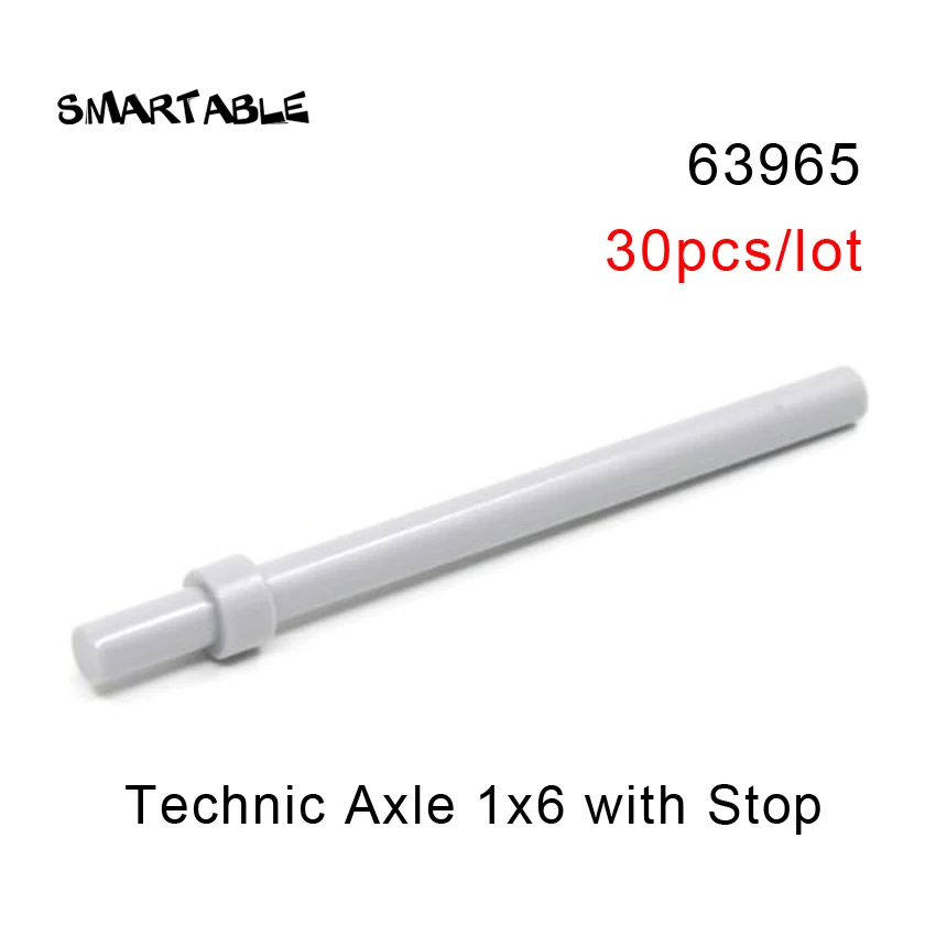 63965-30pcs Smartable Technic ось со шпилькой/стоп строительные блоки части игрушки для всех брендов дети совместимы 6587/15462/24316/87083 - Цвет: 63965-30pcs