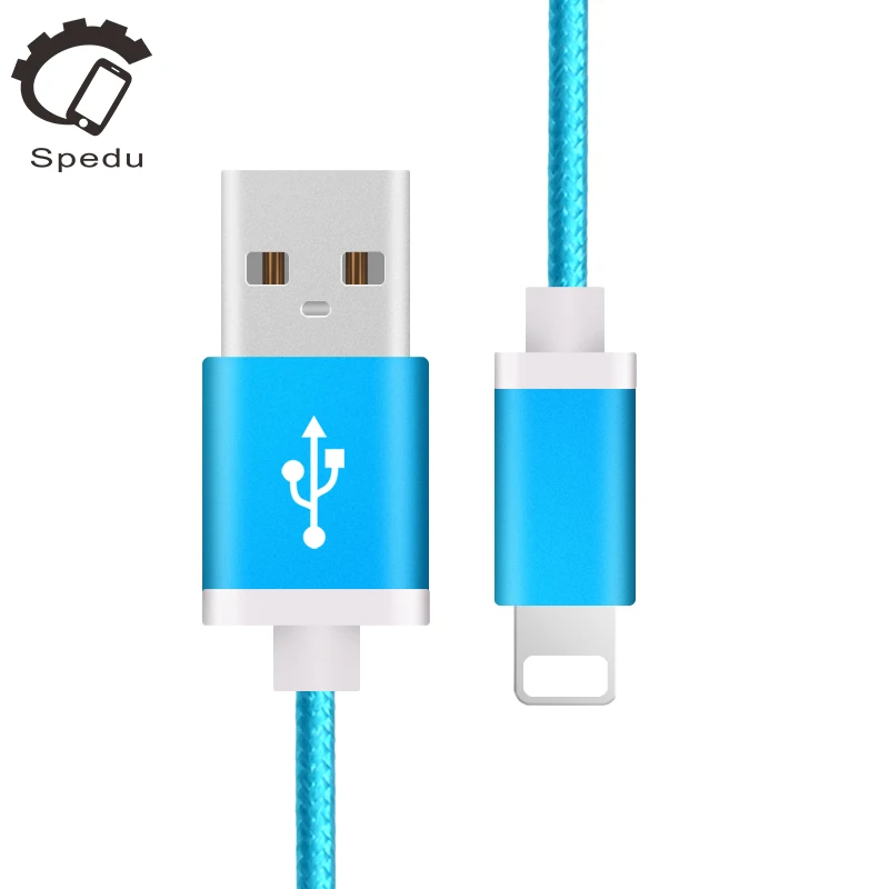 SPEDU мобильный телефон кабели Нейлон Плетеный Провод Металлический Штекер usb