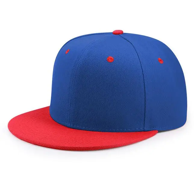 red blue С фабрики бейсбольная кепка Embroidey дети/Дети кепки в стиле хип-хоп Плоские полями Лоскутная бейсбольная кепка с индивидуальным логотипом взрослые солнцезащитные шапки для мальчика - Цвет: red blue