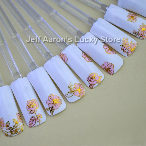 20 шт./лот 3d наклейка для горячего тиснения розовая ногтей украшения наклейки