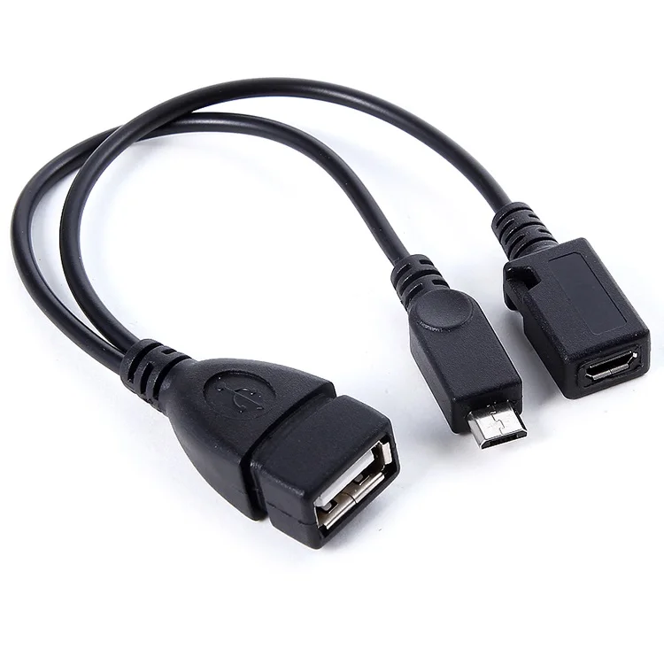 DHL или Fedex доставка микро USB штекер к гнездо OTG адаптер кабель + Micro мощность 500