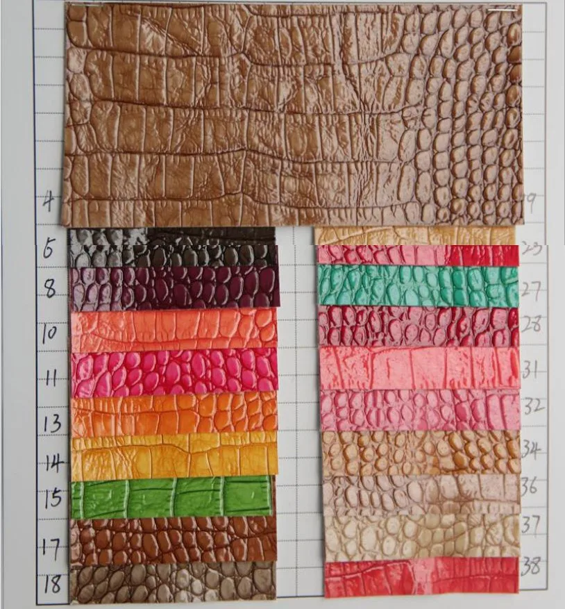 Оптовая продажа с фабрики искусственная кожа аллигатора глянцевый крокодиловый