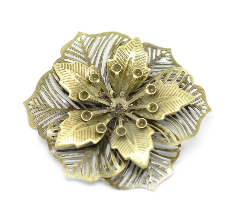 DoreenBeads 10 с бронзовой филигранью под старину Цветочная фурнитура для украшений 5 5x4