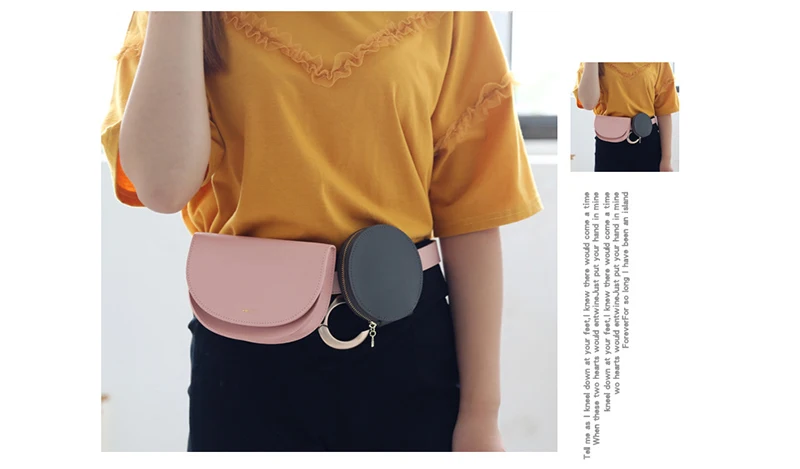Fanny Pack Для женщин простой Винтаж контраст Цвет сумка на поясном ремне Повседневное съемные регулируемые Сумочка с отделением для монет, спортивная сумка для йоги поясная сумка 140