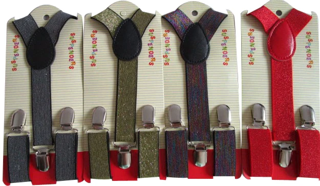 Регулируемые Детские подтяжки с люрексом золотого и серебряного цвета блестящие